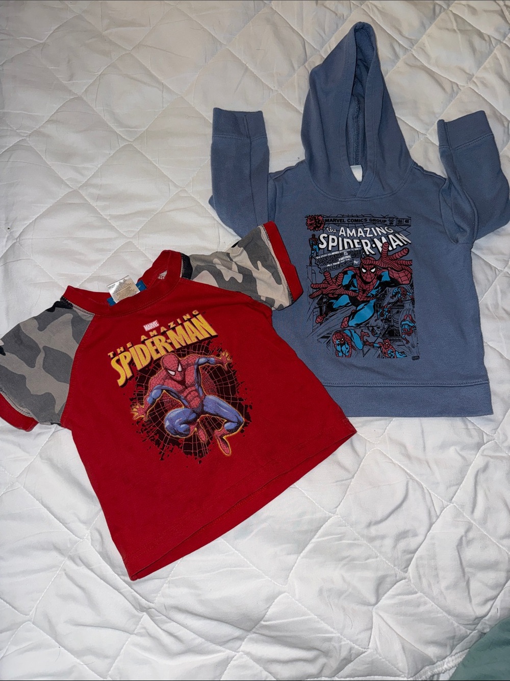2T Marvel Kids Spider-kids hoodie and t-shirt- Red & Blue